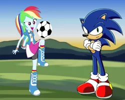 Size: 1280x1024 | Tagged: safe, artist:strumfreak, artist:thewax, banned from derpibooru, deleted from derpibooru, derpibooru import, edit, rainbow dash, equestria girls, crossover, image, non-shipping, png, sonic the hedgehog, sonic the hedgehog (series)