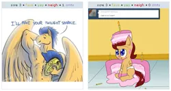 Size: 529x282 | Tagged: suggestive, banned from derpibooru, deleted from derpibooru, derpibooru import, flash sentry, oc, anthro, derpibooru, cake, colt, diaper, foal, food, handsome, juxtaposition, juxtaposition win, lightning blitz, male, meme, meta, royal guard, sexy