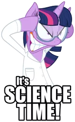 Size: 3089x5000 | Tagged: safe, artist:zutheskunk, banned from derpibooru, deleted from derpibooru, derpibooru import, twilight sparkle, pony, unicorn, .svg available, absurd resolution, clothes, evil grin, female, goggles, grin, lab coat, lab goggles, mad scientist, mare, safety goggles, science, simple background, smiling, solo, that pony sure does love science, this will end in science, transparent background, vector