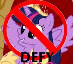 Size: 340x296 | Tagged: safe, banned from derpibooru, deleted from derpibooru, derpibooru import, twilight sparkle, alicorn, alicorn drama, caption, drama, image macro, solo, text, twilight sparkle (alicorn)