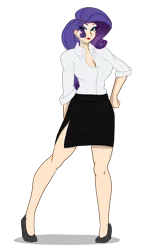 Size: 1287x2000 | Tagged: safe, artist:ajue, banned from derpibooru, deleted from derpibooru, derpibooru import, rarity, human, businessmare, clothes, humanized, skirt, solo, tube skirt