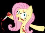 Size: 812x608 | Tagged: grimdark, banned from derpibooru, deleted from derpibooru, derpibooru import, fluttershy, blood, knife, solo