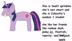 Size: 500x288 | Tagged: safe, artist:dellovan, banned from derpibooru, deleted from derpibooru, derpibooru import, twilight sparkle, comic sans, digital art, ms paint, stylistic suck