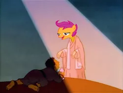 Size: 364x273 | Tagged: safe, banned from derpibooru, deleted from derpibooru, derpibooru import, scootaloo, chickun, exploitable meme, faic, forced meme, lord, meme, messiah, our savior, the simpsons