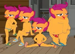 Size: 523x381 | Tagged: safe, banned from derpibooru, deleted from derpibooru, derpibooru import, scootaloo, american dad, chickun, exploitable meme, faic, forced meme, meme, underpants