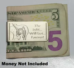 Size: 813x750 | Tagged: safe, artist:silverslinger, banned from derpibooru, deleted from derpibooru, derpibooru import, nightmare moon, federal reserve note, money, money clip