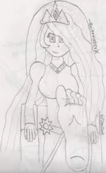 Size: 414x677 | Tagged: safe, artist:b-cacto, banned from derpibooru, deleted from derpibooru, derpibooru import, princess celestia, human, feet, fetish, foot fetish, humanized, monochrome, soles, solo, traditional art