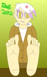 Size: 1024x1677 | Tagged: safe, artist:b-cacto, banned from derpibooru, deleted from derpibooru, derpibooru import, gilda, human, colored, feet, fetish, foot fetish, humanized, soles, solo