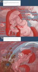 Size: 1280x2380 | Tagged: semi-grimdark, artist:miles-valentine, banned from derpibooru, deleted from derpibooru, derpibooru import, pinkie pie, semi-anthro, ask, comic, pinkamena diane pie, roller coaster, tumblr