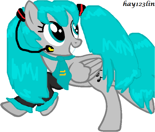 Size: 624x530 | Tagged: safe, artist:hay123lin, artist:softfang, banned from derpibooru, deleted from derpibooru, derpibooru import, ponified, pony, hatsune miku, solo, vocaloid