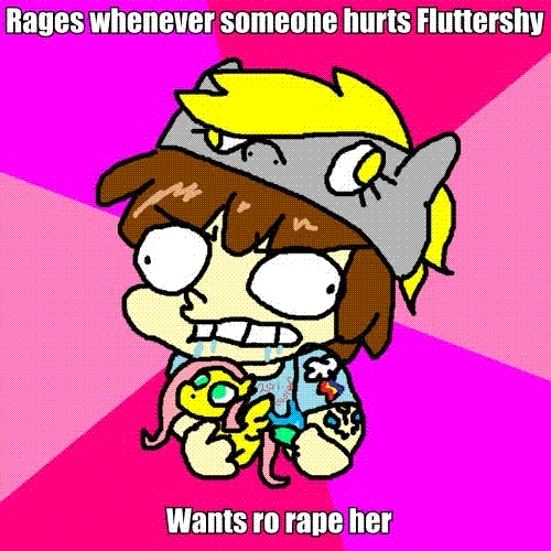 Size: 500x500 | Tagged: safe, banned from derpibooru, deleted from derpibooru, derpibooru import, derpy hooves, fluttershy, rainbow dash, caption, image macro, solo, text