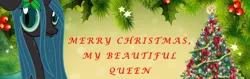 Size: 600x190 | Tagged: safe, artist:chrysalislover, banned from derpibooru, deleted from derpibooru, derpibooru import, queen chrysalis, christmas, chrysalislover is at it again, holiday, signature, vector