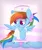 Size: 1940x2328 | Tagged: suggestive, artist:omi, banned from derpibooru, deleted from derpibooru, derpibooru import, rainbow dash, pegasus, pony, clothes, female, mare, nurse, panties, skirt, solo, solo female, underwear, upskirt