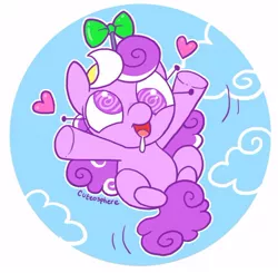 Size: 500x489 | Tagged: safe, banned from derpibooru, deleted from derpibooru, derpibooru import, screwball, pony, baby, baby pony, cute, foal, hat, heart (organ), organs, propeller hat, swirly eyes
