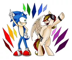 Size: 978x816 | Tagged: safe, artist:crystalgem523, banned from derpibooru, deleted from derpibooru, derpibooru import, oc, crossover, dancing, image, jpeg, kirsty gale, sonic the hedgehog, sonic the hedgehog (series)