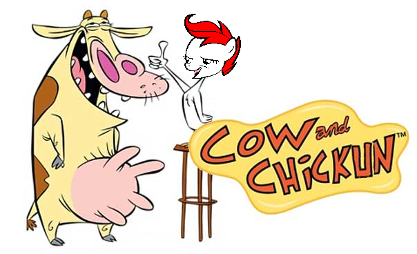 Size: 604x368 | Tagged: safe, banned from derpibooru, deleted from derpibooru, derpibooru import, scootaloo, chickun, cow and chicken, exploitable meme, faic, forced meme, meme