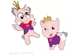 Size: 2560x1920 | Tagged: safe, artist:kozmotis, banned from derpibooru, deleted from derpibooru, derpibooru import, ponified, alicorn, pony, baby, baby pony, foal, king candy, sugar rush, wreck-it ralph
