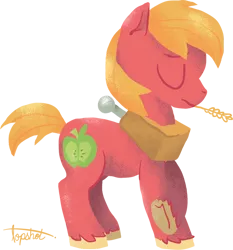Size: 746x800 | Tagged: safe, artist:ponyshot, banned from derpibooru, deleted from derpibooru, derpibooru import, big macintosh, earth pony, pony, cute, macabetes, male, simple background, solo, stallion, straw in mouth, transparent background