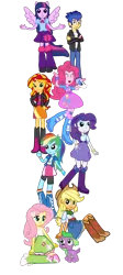 Size: 436x972 | Tagged: safe, artist:milliezone, banned from derpibooru, deleted from derpibooru, derpibooru import, applejack, flash sentry, fluttershy, pinkie pie, rainbow dash, rarity, spike, sunset shimmer, twilight sparkle, twilight sparkle (alicorn), alicorn, human, equestria girls, humanized, mane six