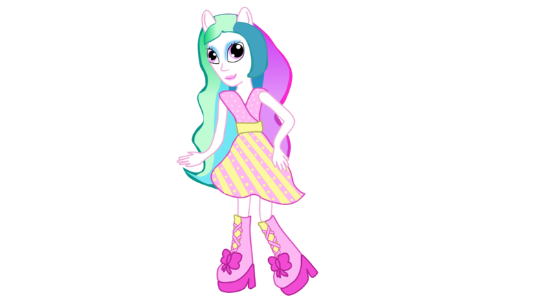 Size: 1744x972 | Tagged: safe, artist:milliezone, banned from derpibooru, deleted from derpibooru, derpibooru import, princess celestia, human, equestria girls, humanized, solo, younger