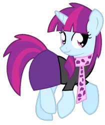 Size: 736x876 | Tagged: safe, artist:sjart117, banned from derpibooru, deleted from derpibooru, derpibooru import, mystery mint, ponified, pony, equestria girls, background human, clothes, looking at you, ms paint, pony counterpart, scarf, smiling, solo, trotting
