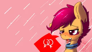 Size: 1920x1080 | Tagged: suggestive, banned from derpibooru, deleted from derpibooru, derpibooru import, scootaloo, bat pony, female, lesbian, lesboloo, solo, solo female, wallpaper