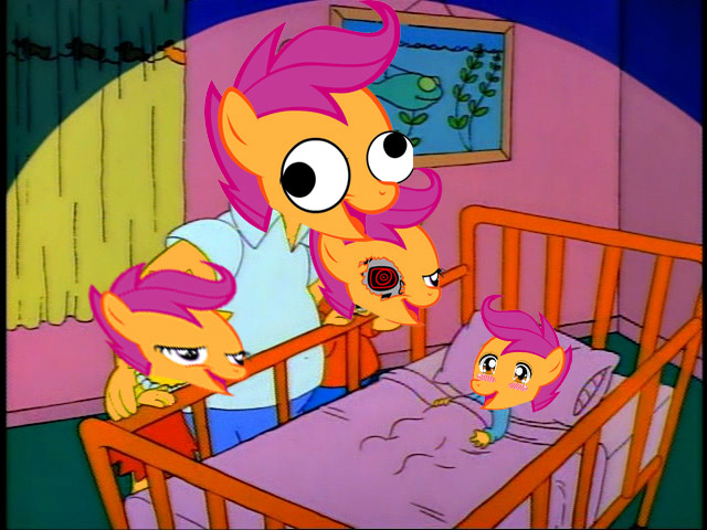 Size: 640x480 | Tagged: safe, banned from derpibooru, deleted from derpibooru, derpibooru import, scootaloo, chickun, exploitable meme, faic, family, forced meme, meme