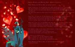 Size: 3180x2000 | Tagged: safe, artist:chrysalislover, banned from derpibooru, deleted from derpibooru, derpibooru import, queen chrysalis, chrysalislover is at it again, hearts and hooves day, holiday, poem, solo, text, valentine's day, vector