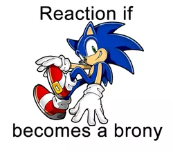 Size: 611x538 | Tagged: safe, banned from derpibooru, deleted from derpibooru, derpibooru import, exploitable meme, forced meme, image, meme, meta, obvious troll, png, reaction if, reaction if x becomes a brony, sonic the hedgehog, sonic the hedgehog (series), text