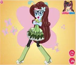 Size: 649x554 | Tagged: safe, banned from derpibooru, deleted from derpibooru, derpibooru import, screencap, fluttershy, equestria girls, clothes, dress up, dressup game, game, solo, starsue