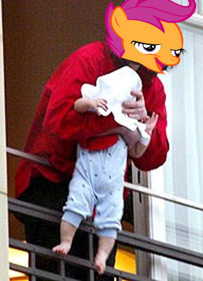 Size: 290x400 | Tagged: safe, banned from derpibooru, deleted from derpibooru, derpibooru import, scootaloo, blanket jackson, chickun, exploitable meme, faic, forced meme, meme, michael jackson