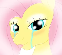 Size: 1576x1385 | Tagged: safe, artist:sct-trigger1221, banned from derpibooru, deleted from derpibooru, derpibooru import, fluttershy, close-up, crying, lipstick, nicki minaj, nightmare fuel, smiling, solo