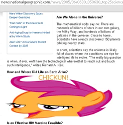 Size: 517x527 | Tagged: safe, banned from derpibooru, deleted from derpibooru, derpibooru import, arisen, article, chickun, exploitable meme, faic, forced meme, meme, national geographic, question, religion, text