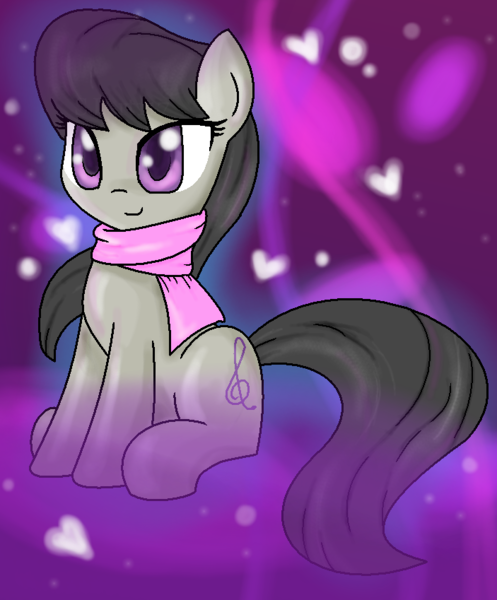 Size: 703x849 | Tagged: safe, artist:sjart117, banned from derpibooru, deleted from derpibooru, derpibooru import, octavia melody, artweaver, clothes, glow, legitimately amazing mspaint, ms paint, scarf, solo