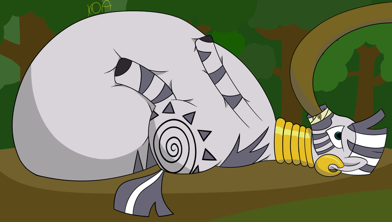 Size: 2191x1243 | Tagged: safe, banned from derpibooru, deleted from derpibooru, derpibooru import, zecora, everfree forest, fat, inflation, morbidly obese, obese, solo, tentacles, weight gain