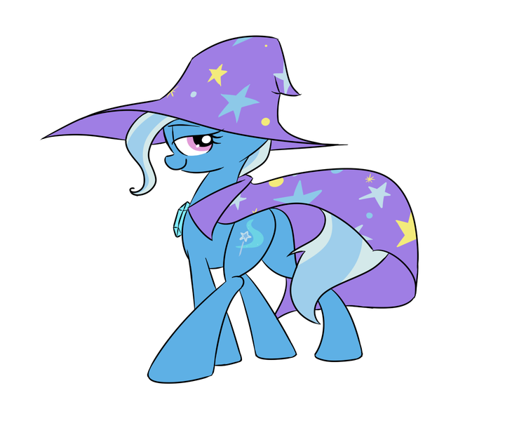 Size: 1200x1000 | Tagged: safe, artist:bakasan, banned from derpibooru, deleted from derpibooru, derpibooru import, trixie, pony, unicorn, bedroom eyes, butt, female, mare, plot, simple background, solo