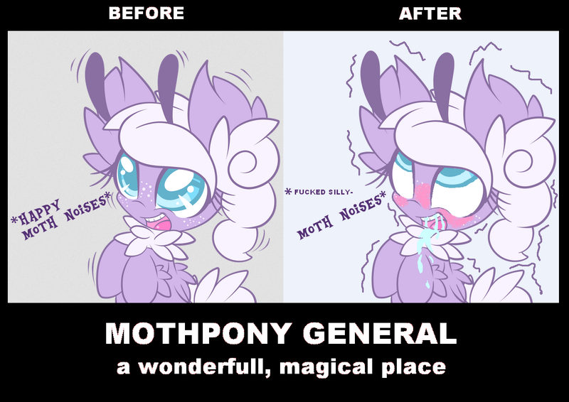 Size: 1249x884 | Tagged: suggestive, artist:starlightlore, banned from derpibooru, deleted from derpibooru, derpibooru import, moth, mothpony, original species, /mlp/, ahegao, dandelion, mind break, motivational poster, mspaint masterpiece, mspaint skills off the chart, open mouth, tongue out
