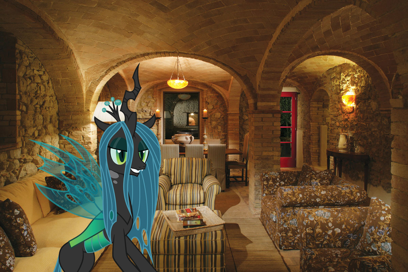 Size: 1198x799 | Tagged: safe, artist:chrysalislover, banned from derpibooru, deleted from derpibooru, derpibooru import, queen chrysalis, changeling, changeling queen, female, image, irl, jpeg, photo, ponies in real life, solo, tuscany, vector, villa