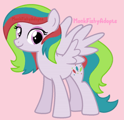 Size: 521x506 | Tagged: safe, artist:monkfishyadopts, artist:sjart117, banned from derpibooru, deleted from derpibooru, derpibooru import, oc, oc:twistie pop, unofficial characters only, pegasus, adoptable, animated, blinking, one eye closed, smiling, solo, wink