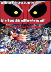 Size: 642x900 | Tagged: safe, banned from derpibooru, deleted from derpibooru, derpibooru import, lord tirek, twilight's kingdom, alpha numbers, exploitable meme, gundam, meme, super robot wars, tirek is doomed, tirek vs everyone meme