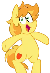 Size: 741x1080 | Tagged: safe, artist:nannurs, banned from derpibooru, deleted from derpibooru, derpibooru import, braeburn, bipedal, happy, smiling, solo