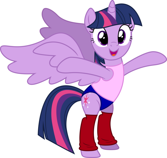 Size: 7436x7000 | Tagged: safe, artist:the-aziz, banned from derpibooru, deleted from derpibooru, derpibooru import, twilight sparkle, alicorn, absurd resolution, bipedal, clothes, excited, happy, leg warmers, open mouth, shirt, shorts, solo, twilight sparkle (alicorn), vector, workout outfit