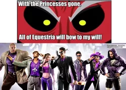 Size: 850x604 | Tagged: safe, banned from derpibooru, deleted from derpibooru, derpibooru import, lord tirek, angel de la muerte, exploitable meme, johnny gat, meme, oleg kirlov, pierce washington, saints row, shaundi, the boss, tirek vs everyone meme, zimos