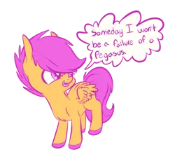 Size: 939x851 | Tagged: safe, artist:handsockz, banned from derpibooru, deleted from derpibooru, derpibooru import, scootaloo, dialogue, motivational, scootaloo can't fly, solo