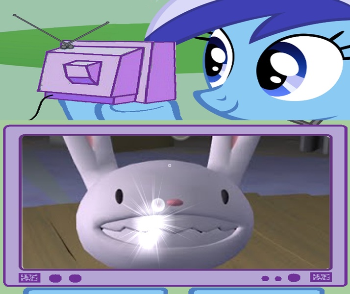 Size: 1451x1220 | Tagged: safe, banned from derpibooru, deleted from derpibooru, derpibooru import, minuette, exploitable meme, max, meme, obligatory pony, sam and max, shiny, shiny teeth, telltale games, tv meme