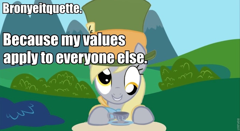 Size: 960x522 | Tagged: safe, banned from derpibooru, deleted from derpibooru, derpibooru import, derpy hooves, bronyetiquette, meta, take that bronyetiquette, text