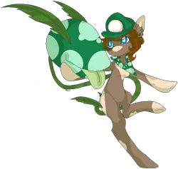 Size: 674x639 | Tagged: safe, artist:ponns, banned from derpibooru, deleted from derpibooru, derpibooru import, oc, oc:pixel, unofficial characters only, monster pony, original species, piranha plant pony, plant pony, augmented tail, cap, ear fluff, hat, luigi's hat, piranha plant, plant, simple background, solo, super mario bros., tongue out, transparent background, underhoof