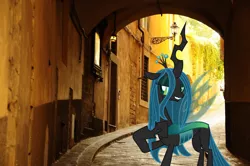 Size: 1024x680 | Tagged: safe, artist:chrysalislover, banned from derpibooru, deleted from derpibooru, derpibooru import, queen chrysalis, pony, florence, irl, photo, ponies in real life, solo, tuscany, vector