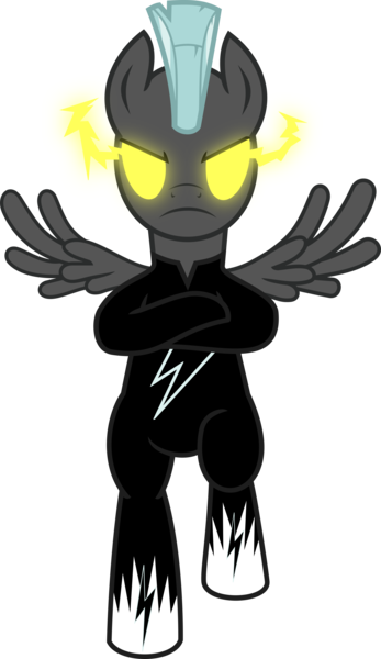 Size: 8911x15387 | Tagged: safe, artist:the-red-thunder, banned from derpibooru, deleted from derpibooru, derpibooru import, thunderlane, absurd resolution, black adam, clothes, cosplay, costume, dc comics, simple background, solo, transparent background, vector