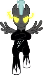 Size: 8911x15387 | Tagged: safe, artist:the-red-thunder, banned from derpibooru, deleted from derpibooru, derpibooru import, thunderlane, absurd resolution, black adam, clothes, cosplay, costume, dc comics, simple background, solo, transparent background, vector